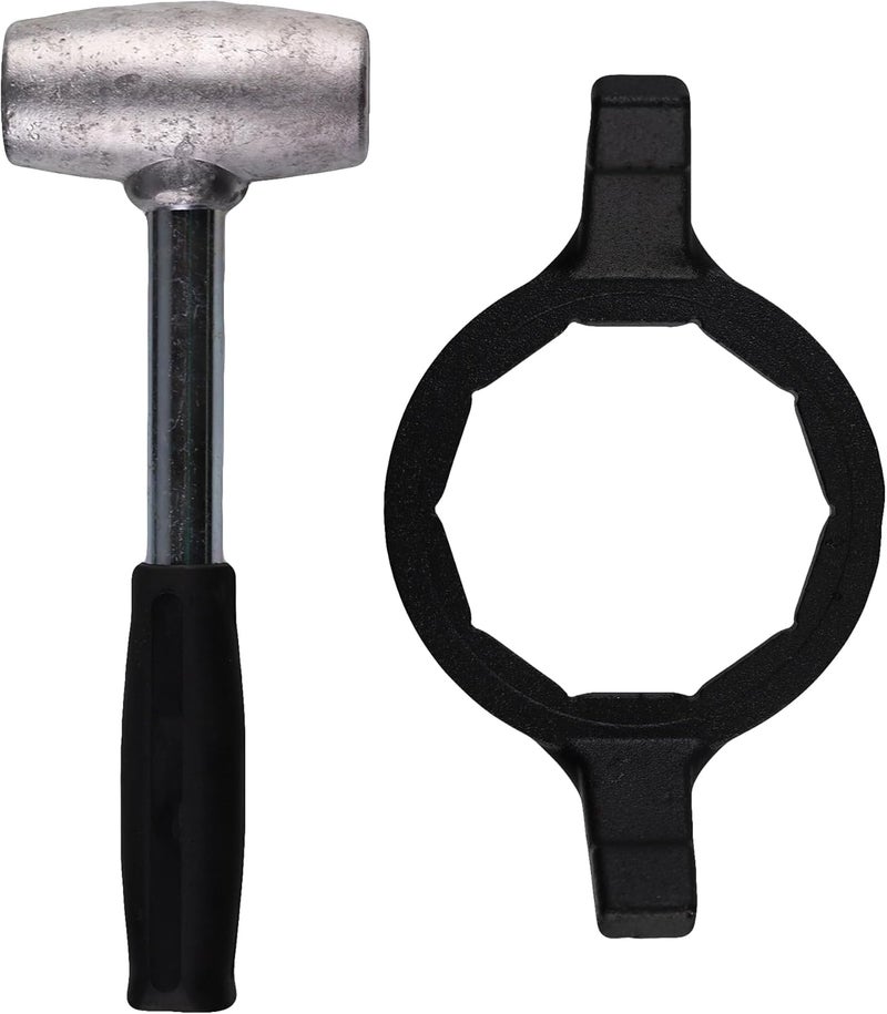 British Wire Wheel 4lb Lead Hammer and 10-sided Bullet Wrench Set - Dead Blow Lead Hammer + Bullet/Diamond Wrench are Essential Tools for Lowriders with Bullet Knock-Off Spinner Cap Fitted Wire Wheels - Image 1